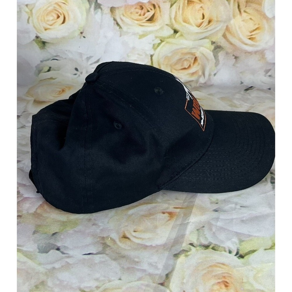 WOLFIES Northern Woods Grill Hat Cap Deer Black Strapback Embroidered Barbecue - Picture 5 of 9